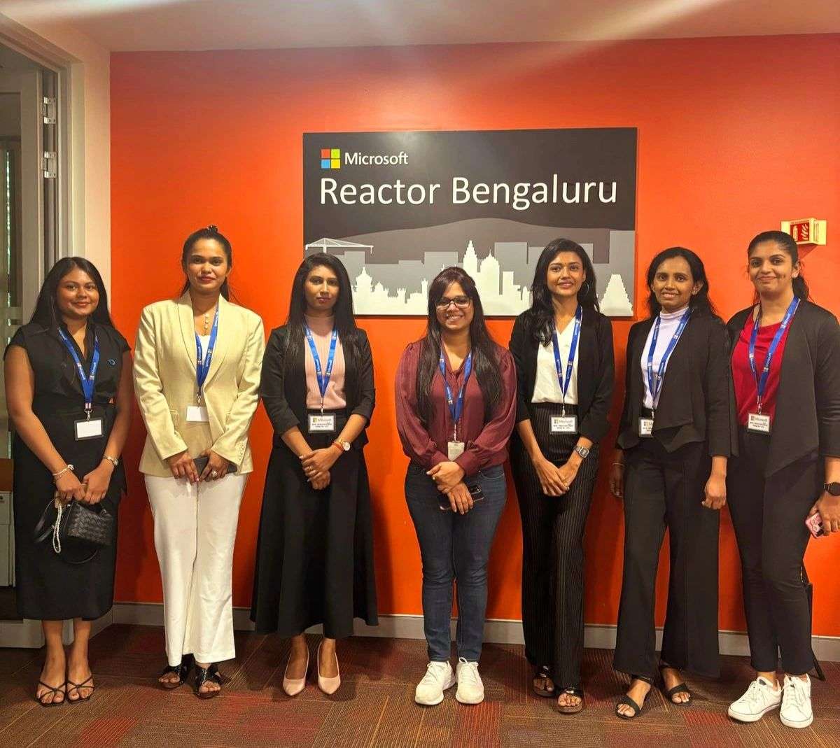 Aisha with team at Microsoft Reactor Bengaluru - Global AI Bootcamp 2025