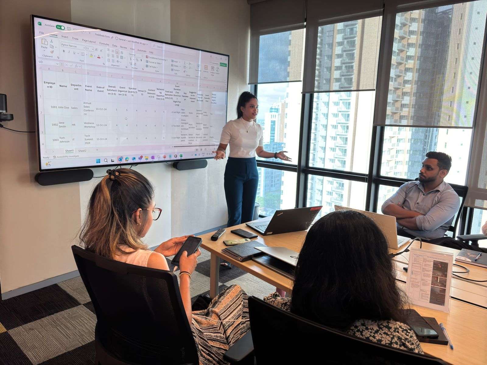 Aisha leading hands-on training session